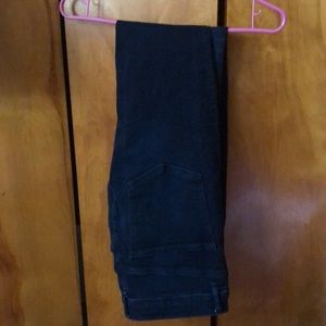 High rise dark wash skinny jeans